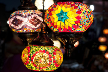 Mosaic hanging lamps