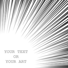 Obraz premium Radially speed lines bang