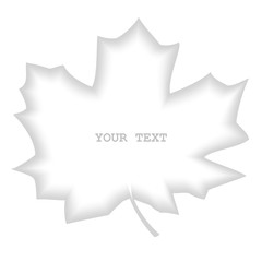 Isolated shaded engraving maple leaf