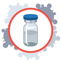 Vaccine and virus medical conceptual abstract illustration