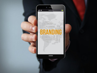 mobile branding businessman smartphone