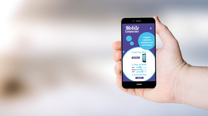 mobile phone plans and rates on user´s hand
