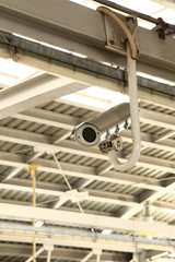 The security camera in the skytrain station platform - Selective