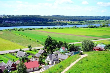 Nemunas river view from Mound in Seredzius town