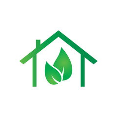 Eco House Vector .