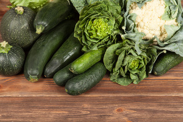 Assortment of green vegetables