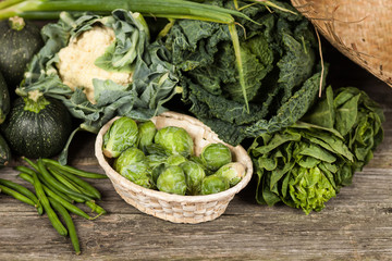 Assortment of green vegetables