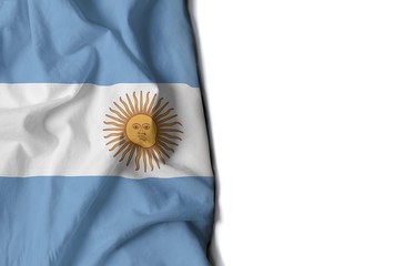 Waving flag of argentina, South America