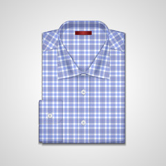 Vector illustration of a classic plaid shirt - 92883121