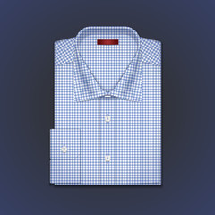 Vector illustration of a classic plaid shirt - 92883136