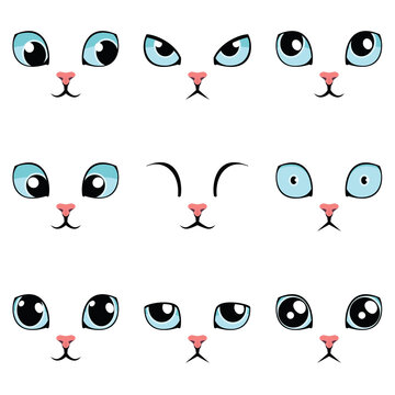 how to draw a cartoon cat face