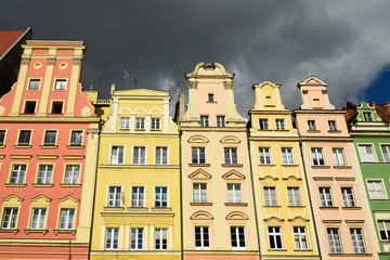Fototapeta premium Old square in Wroclaw, Poland