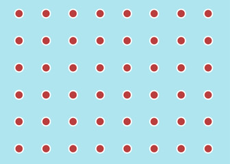 Blue background with red dots