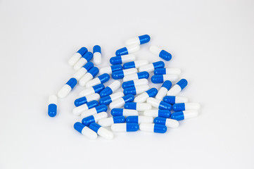 White and blue capsules