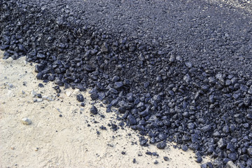 New hot fresh layer of asphalt