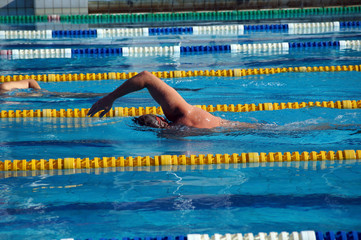 swimmer in swimming pool