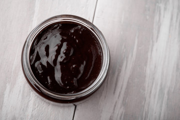 Natural diy homemade chocolate jam