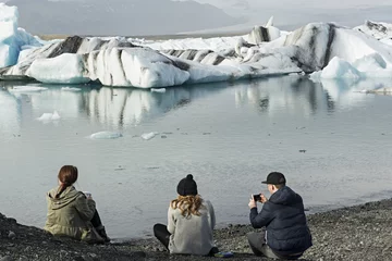 Papier Peint photo Glaciers Laguna glaciar de Jökulsárlón, Iceland