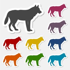 Wolf sticker set