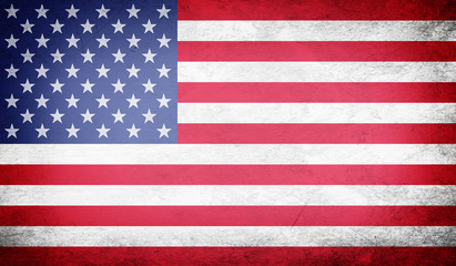 Naklejka premium Grunge USA Flag