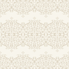 Vector damask seamless pattern background. 