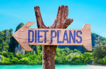 Diet Plans arrow with beach background