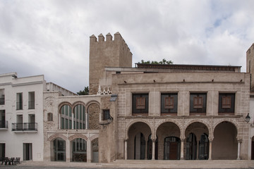 Fototapeta na wymiar Extremadura, plaza alta de Badajoz