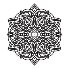 Hand drawing zentangle mandala element