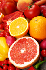 Fruits and vegetables closeup