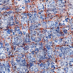 blue texture of shabby paint and plaster cracks background