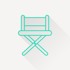 vector illustration of cinema director chair icon