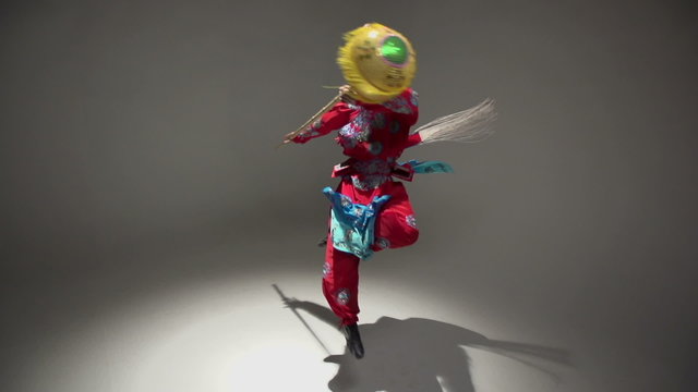 Orange, red monkey symbol 2016, the character in the costume of
