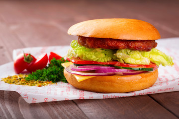 Fresh cheeseburger