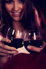 Couple celebrating St Valentines Day.