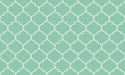 Fototapeta na wymiar Seamless turquoise wide moroccan pattern vector