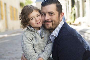 Young dad with her son