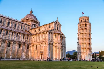 Peel and stick wall murals Leaning tower of Pisa Pisa cathedral