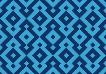 Seamless navy blue op art geometric diagonal islamic pattern vector