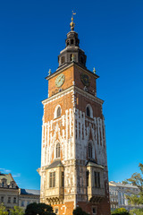 Fototapeta na wymiar Church tower in Krakow