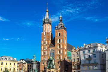 Fototapeta na wymiar St. Mary's Church in Krakow
