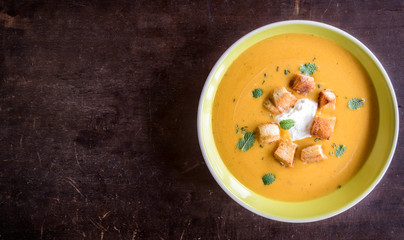 Homemade pumpkin soup