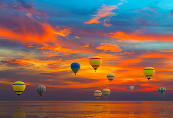Hot air balloon silhouette