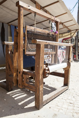 Wooden weaving loom