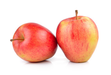 red apple on white background