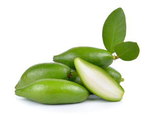 Madan tropical thai fruit on white background