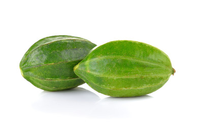 Sponge Gourd on white background