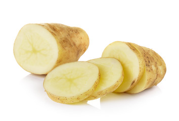 potato on white background