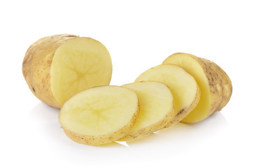 potato on white background