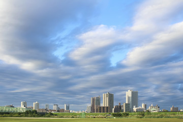 Fototapeta premium Urban landscape as seen from the river