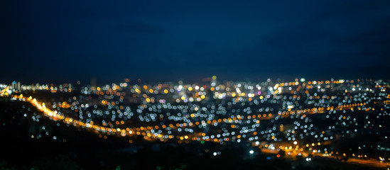 Blurred background Out of Focus City Lights, Bokeh